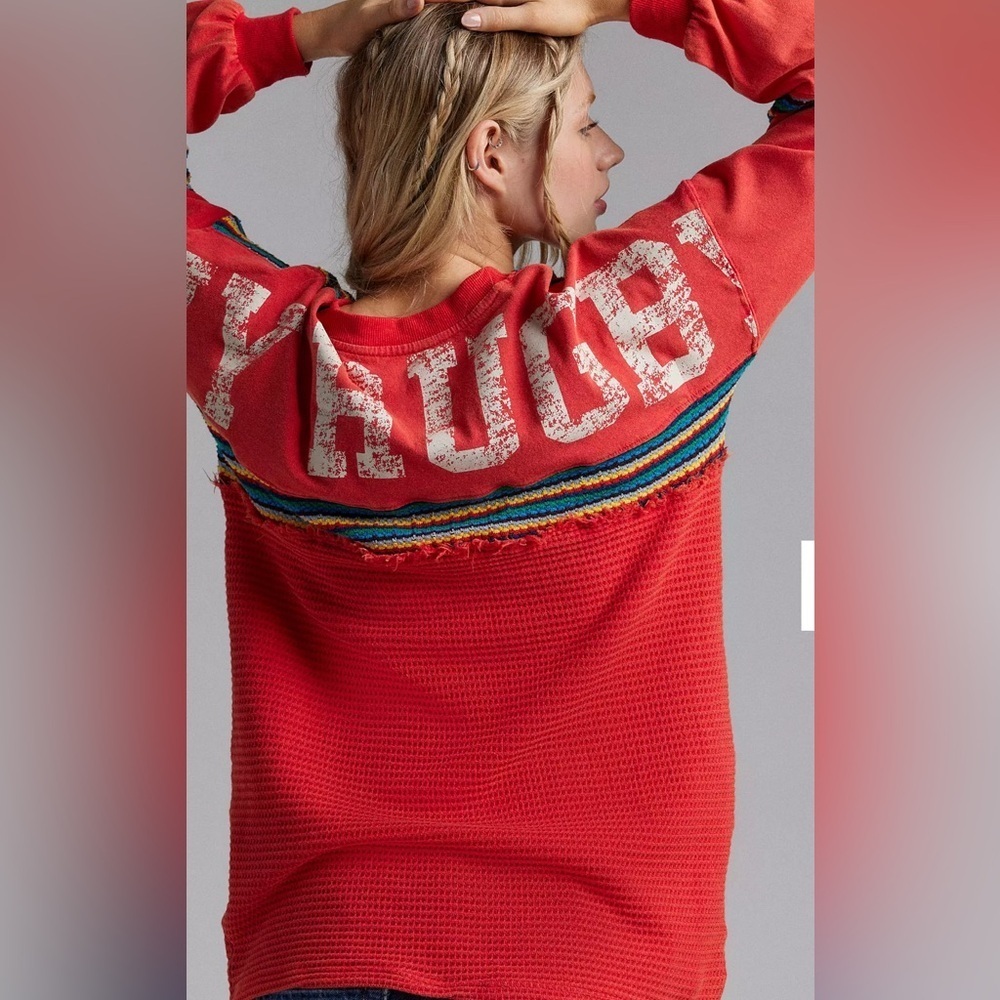 BDG Apollo Oversized Embroidered Long Sleeve Tee